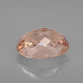 3.28캐럿 천연 살몬 모가나이트, 타원형 컷, 10.8×8.3 mm, VVS-VS