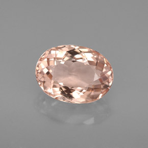 2.30캐럿 천연 살몬 모가나이트, 타원형 컷, 9.8×7.3 mm, VVS-VS