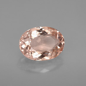 2.30캐럿 천연 살몬 모가나이트, 타원형 컷, 9.8×7.3 mm, VVS-VS