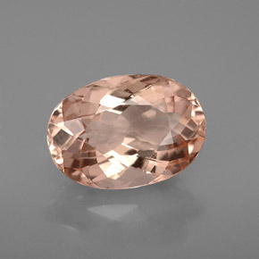 2.73캐럿 천연 살몬 모가나이트, 타원형 컷, 10.9×7.7 mm, VVS-VS
