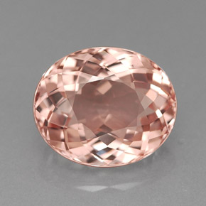 2.79캐럿 천연 살몬 모가나이트, 타원형 컷, 9.8×8.2 mm, VVS-VS