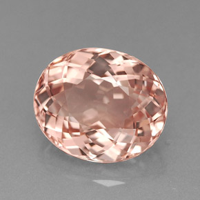 2.79캐럿 천연 살몬 모가나이트, 타원형 컷, 9.8×8.2 mm, VVS-VS