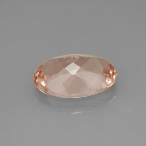 3.16캐럿 천연 살몬 모가나이트, 타원형 컷, 11.9×8.3 mm, VVS