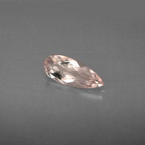 0.74캐럿 천연 라이트 핑크 모가나이트, 배 모양, 10.2×4.2 mm, VS