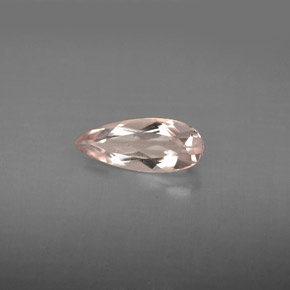 0.74캐럿 천연 라이트 핑크 모가나이트, 배 모양, 10.2×4.2 mm, VS