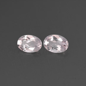 캐럿 천연 라이트 핑크 모가나이트 보석, 타원형 컷, 7.1×5 mm, VVS-VS