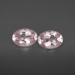 캐럿 천연 라이트 핑크 모가나이트 보석, 타원형 컷, 7×5.1 mm, VVS-VS