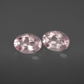캐럿 천연 라이트 핑크 모가나이트 보석, 타원형 컷, 7×5.1 mm, VVS-VS