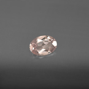 0.60캐럿 천연 라이트 핑크 모가나이트, 타원형 컷, 7.1×5 mm, VVS-VS