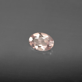 0.60캐럿 천연 라이트 핑크 모가나이트, 타원형 컷, 7.1×5 mm, VVS-VS