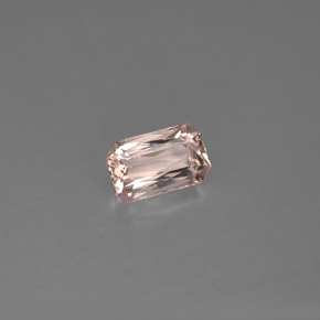 0.73캐럿 천연 라이트 핑크 모가나이트, 에메랄드 컷, 6.9×4.3 mm, VVS-VS