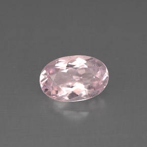 1.27캐럿 천연 라이트 핑크 모가나이트, 타원형 컷, 8.8×5.8 mm, VS
