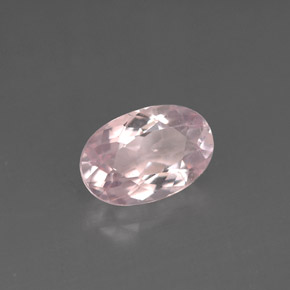 1.27캐럿 천연 라이트 핑크 모가나이트, 타원형 컷, 8.8×5.8 mm, VS