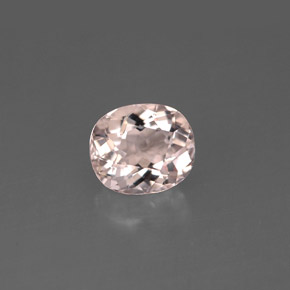 1.27캐럿 천연 라이트 핑크 모가나이트, 타원형 컷, 7.3×6.3 mm, VVS-VS