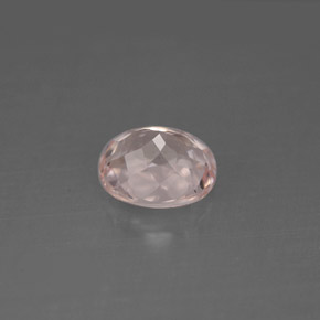 1.27캐럿 천연 라이트 핑크 모가나이트, 타원형 컷, 7.3×6.3 mm, VVS-VS