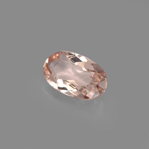 1.17캐럿 천연 라이트 핑크 모가나이트, 타원형 컷, 9.2×5.6 mm, VVS-VS