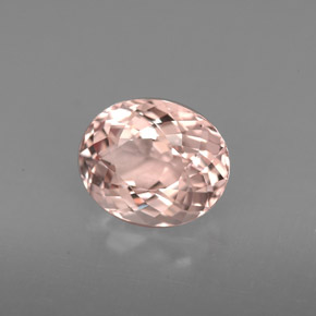 1.86캐럿 천연 라이트 핑크 모가나이트, 타원형 컷, 8.7×7.1 mm, VS