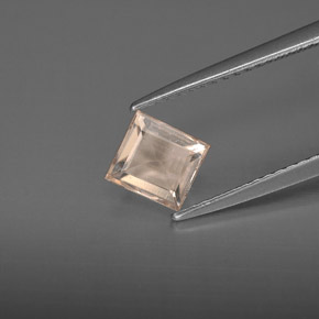 0.64캐럿 천연 라이트 핑크 모가나이트, 바게트, 5.6×5.2 mm, VS