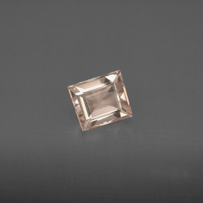0.80캐럿 천연 라이트 핑크 모가나이트, 바게트, 5.9×5.1 mm, VS