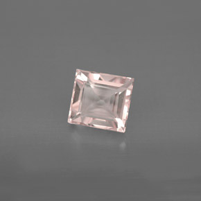 1.42캐럿 천연 라이트 핑크 모가나이트, 바게트, 6.6×6.2 mm, VVS