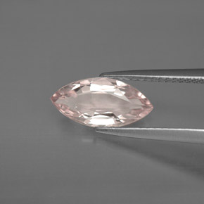 1.45캐럿 천연 라이트 핑크 모가나이트, 마퀴즈, 12×5.8 mm, VS