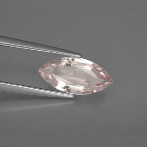 1.45캐럿 천연 라이트 핑크 모가나이트, 마퀴즈, 12×5.8 mm, VS
