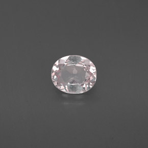 0.54캐럿 천연 라이트 핑크 모가나이트, 타원형 컷, 6.2×5.2 mm, VVS-VS