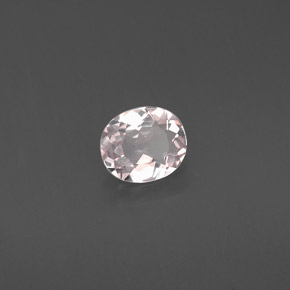 0.54캐럿 천연 라이트 핑크 모가나이트, 타원형 컷, 6.2×5.2 mm, VVS-VS