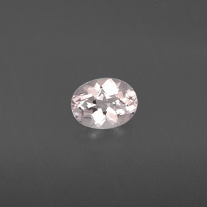 0.62캐럿 천연 라이트 핑크 모가나이트, 타원형 컷, 6.5×5.1 mm, VVS-VS