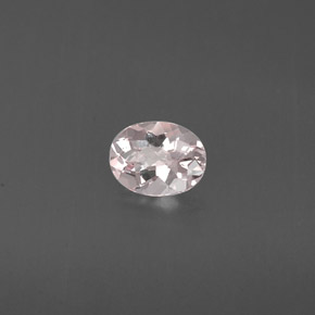 0.62캐럿 천연 라이트 핑크 모가나이트, 타원형 컷, 6.5×5.1 mm, VVS-VS