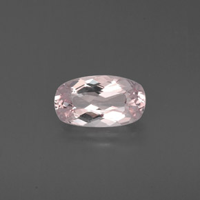 1.09캐럿 천연 라이트 핑크 모가나이트, 쿠션 컷, 9.4×5.3 mm, VVS-VS