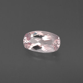 1.09캐럿 천연 라이트 핑크 모가나이트, 쿠션 컷, 9.4×5.3 mm, VVS-VS