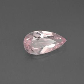 1.21캐럿 천연 라이트 핑크 모가나이트, 배 모양, 10.5×5.7 mm, VVS-VS