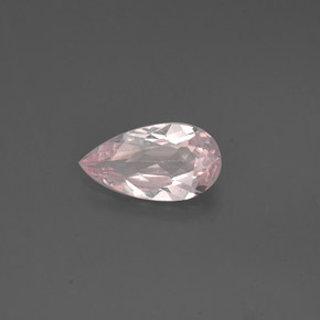 0.67캐럿 천연 라이트 핑크 모가나이트, 배 모양, 9.1×4.9 mm, VVS-VS