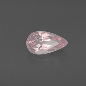 1.25캐럿 천연 라이트 핑크 모가나이트, 배 모양, 9.7×5.6 mm, VVS-VS