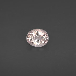 1.12캐럿 천연 라이트 핑크 모가나이트, 타원형 컷, 7.9×6.6 mm, VVS