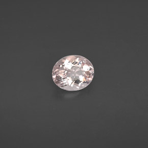1.12캐럿 천연 라이트 핑크 모가나이트, 타원형 컷, 7.9×6.6 mm, VVS