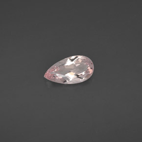 0.92캐럿 천연 라이트 핑크 모가나이트, 배 모양, 9.7×5.2 mm, VVS