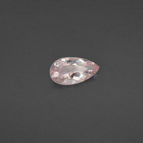 0.92캐럿 천연 라이트 핑크 모가나이트, 배 모양, 9.7×5.2 mm, VVS