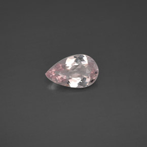 1.11캐럿 천연 라이트 핑크 모가나이트, 배 모양, 9.6×5.9 mm, VVS