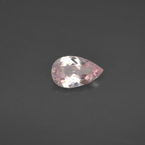 1.11캐럿 천연 라이트 핑크 모가나이트, 배 모양, 9.6×5.9 mm, VVS