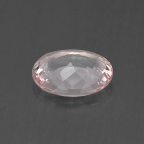 0.67캐럿 천연 라이트 핑크 모가나이트, 타원형 컷, 7.2×5.7 mm, VVS