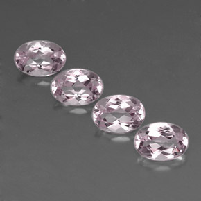 캐럿 천연 라이트 핑크 모가나이트 보석, 타원형 컷, 7.1×5.1 mm, IF