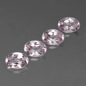 캐럿 천연 라이트 핑크 모가나이트 보석, 타원형 컷, 7.1×5.1 mm, IF