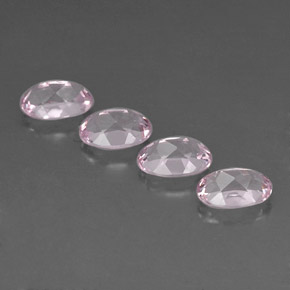 캐럿 천연 라이트 핑크 모가나이트 보석, 타원형 컷, 7.1×5.1 mm, IF