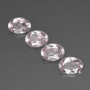 캐럿 천연 라이트 핑크 모가나이트 보석, 타원형 컷, 7.1×5.1 mm, VVS