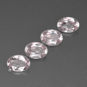 캐럿 천연 라이트 핑크 모가나이트 보석, 타원형 컷, 7.1×5.1 mm, VVS