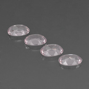캐럿 천연 라이트 핑크 모가나이트 보석, 타원형 컷, 7.1×5.1 mm, VVS