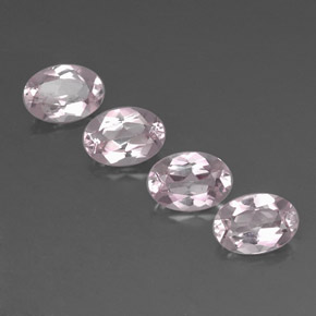 캐럿 천연 라이트 핑크 모가나이트 보석, 타원형 컷, 7.1×5.1 mm, VVS