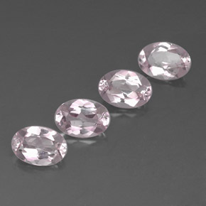캐럿 천연 라이트 핑크 모가나이트 보석, 타원형 컷, 7.1×5.1 mm, VVS